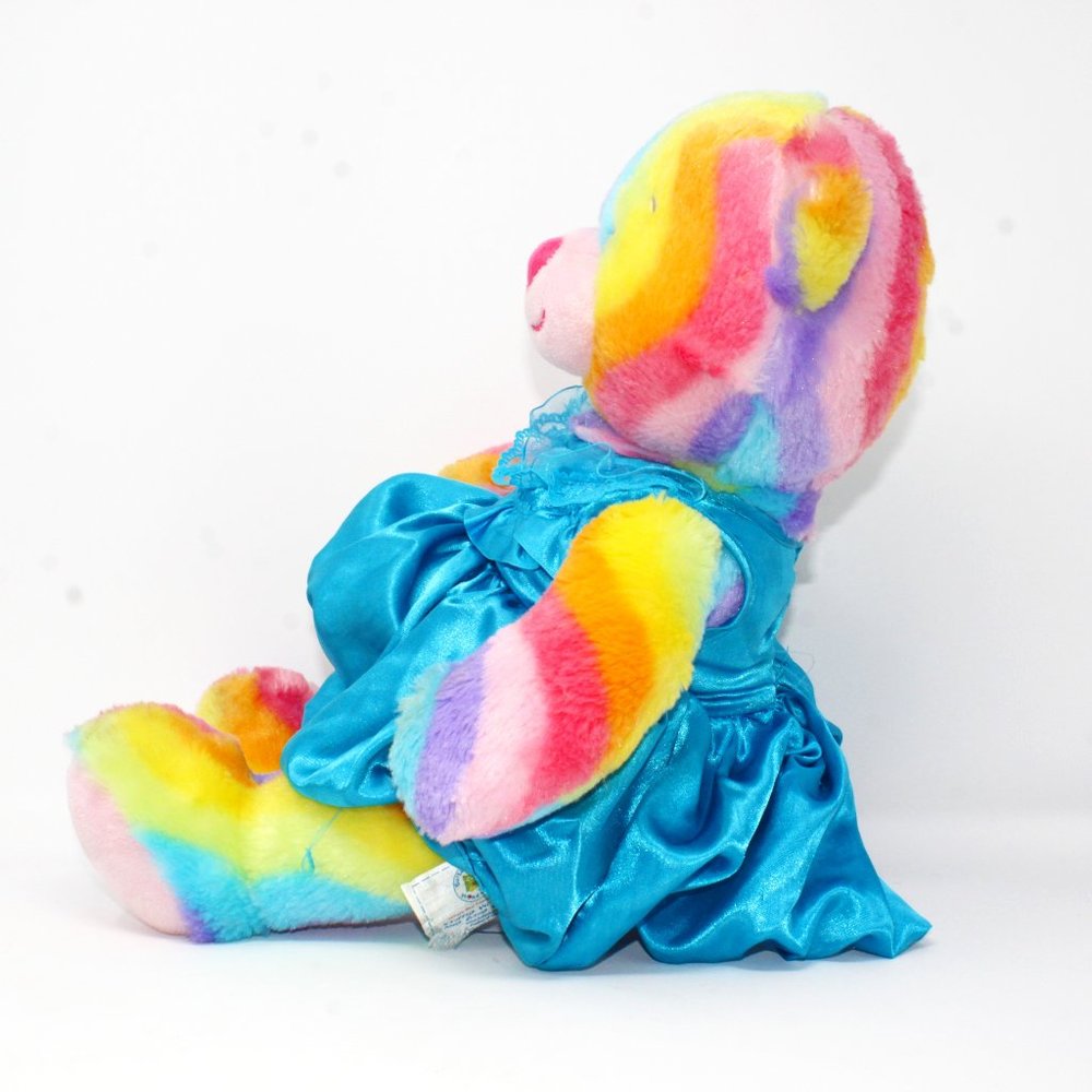 Build A Bear 2012 Rainbow Pride Stripe Pink Ballerina Dress Stuffed Plush 18" - Picture 5 of 5